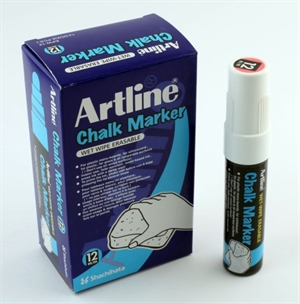 Artline Chalk Marker 12.0mm špička biela